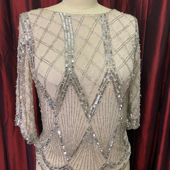 VINTAGE beaded and sequins blouse - Picture 2 of 7